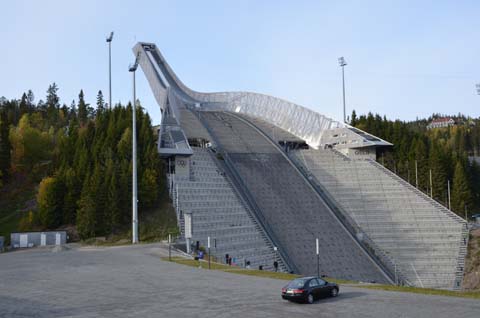 Die Sprungschanze Holmenkollen in Oslo